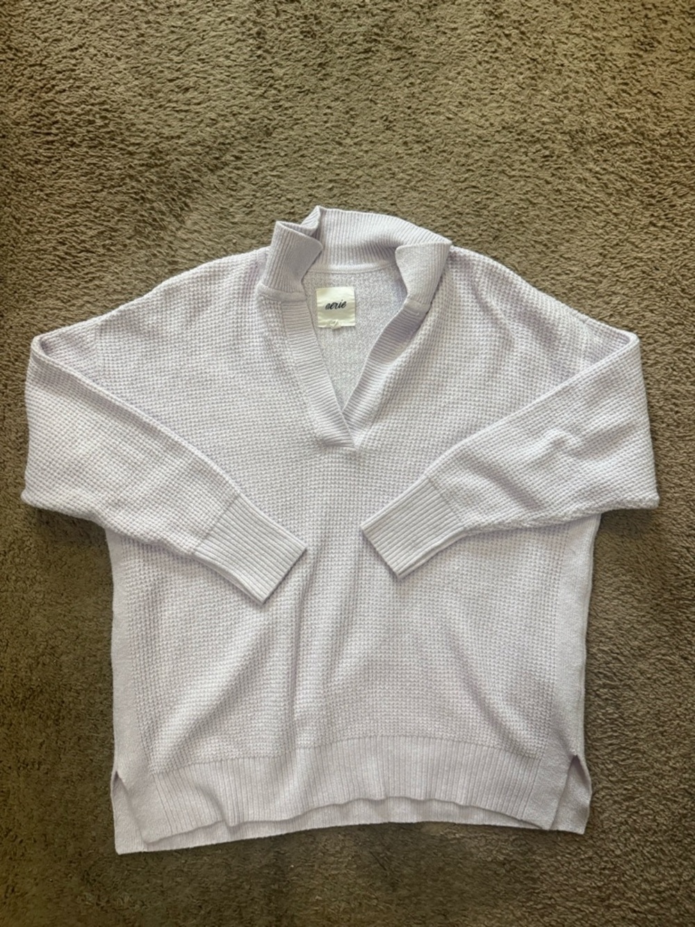 Aerie Purple Knit Sweater